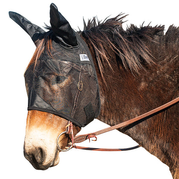 Cashel Quiet Ride Mule Fly Mask Standard With Ears Horse Size Black